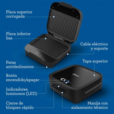 Sandwichera Compacta Oster® Plato Hondo