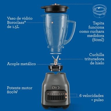 Licuadora Oster® 1.5L 6 Velocidades +...