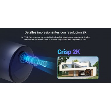 EZVIZ Cámara de Seguridad EB3 - 2K...