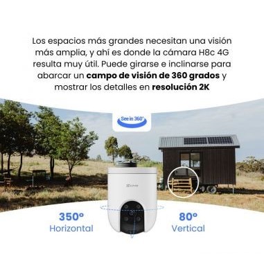 EZVIZ H8c 2K 360° 4G LTE + Ethernet...