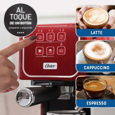 Cafetera Oster® PrimaLatte™ Touch Roja