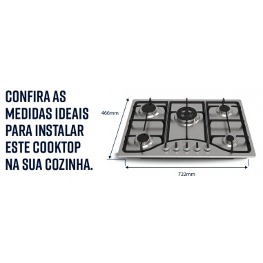 Cooktop a Gas Oster® Semi Profesional...