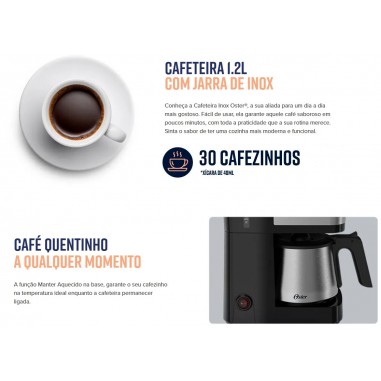 Cafetera Oster® Jarra de Acero...