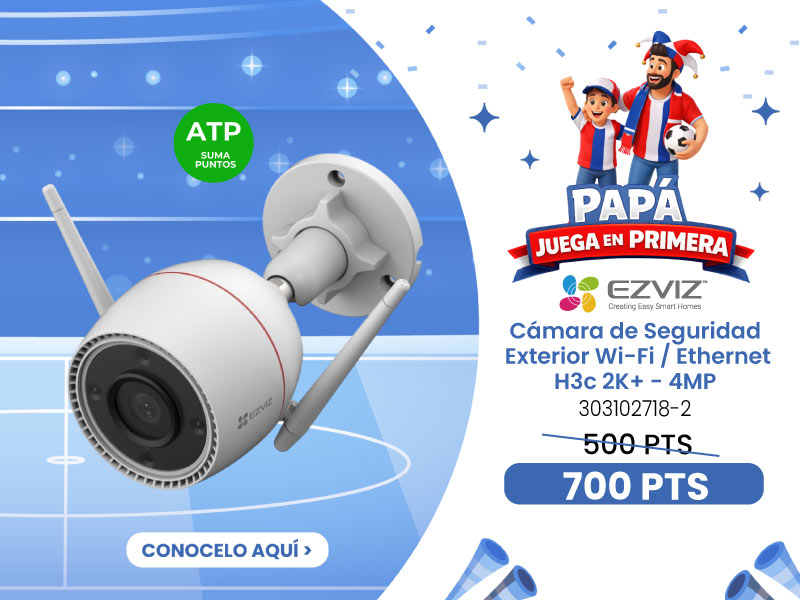 EZVIZ H3c 2K+ - 4MP C&aacute;mara de Seguridad Exterior Wi-Fi / Ethernet